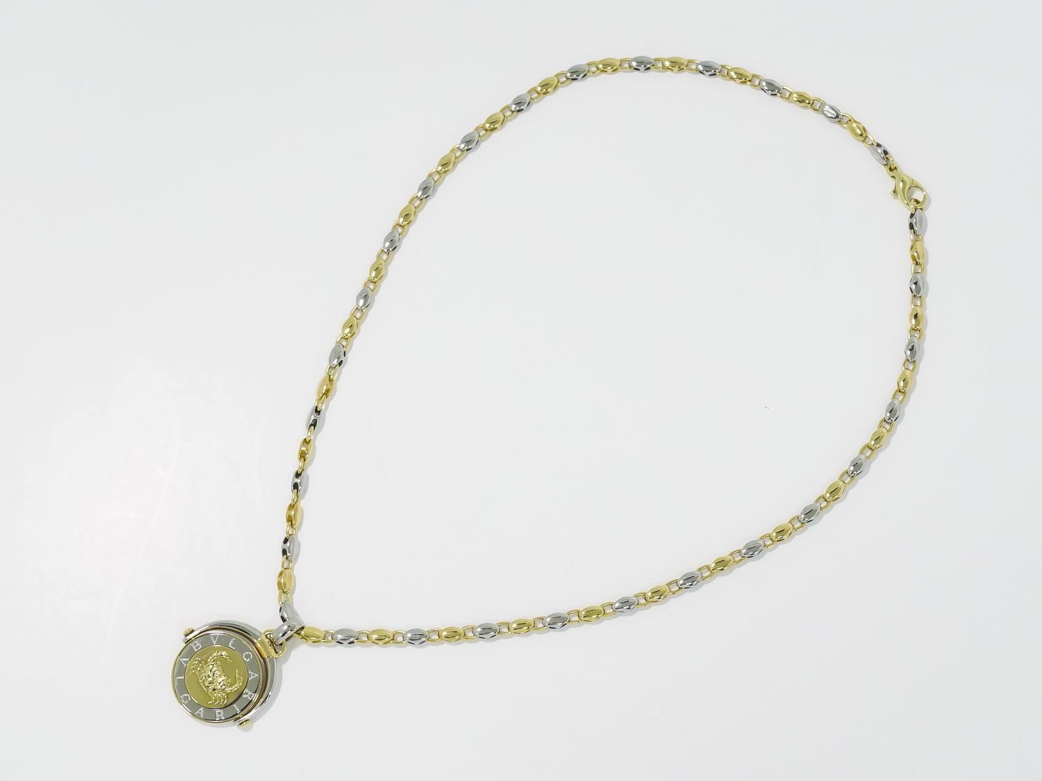 【正規品直輸入】 BVLGARI ブルガリ 本物 ホロスコープ ステンレス YG 750 かに座 ネックレス