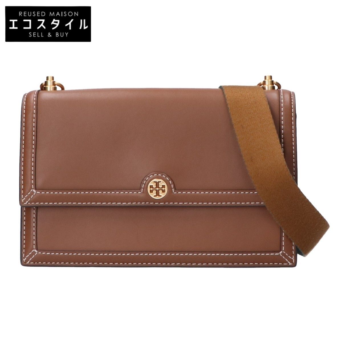Tory Burch トリーバーチ Tモノグラム レザーフラップ