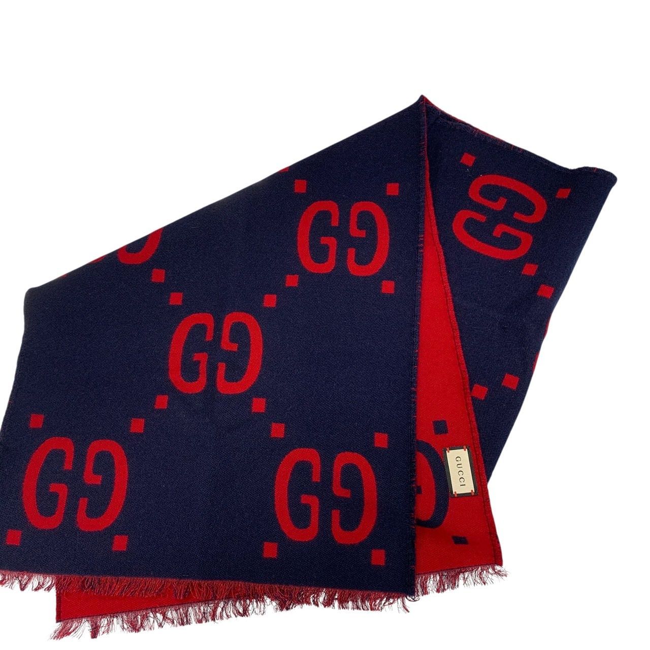 ❗️本日限定特価❗️GUCCI マフラー　GGウール　ジャガード　スカーフ GUCCI グッチ GGロゴ ウール ジャガード スカーフ マフラー