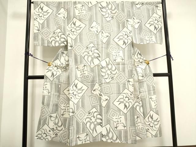 平和屋着物∴夏物 男性 浴衣 綿絽 格子柄 逸品 CAAU3555ng