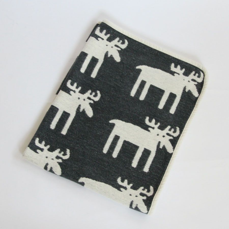 KLIPPAN クリッパン シュニールコットン ミニブランケット ベングトのムース moose