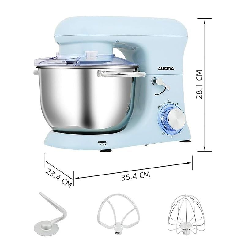 スタンドミキサー5L大容量3種類アタッチメント6段階スピード卓上型ミキサー