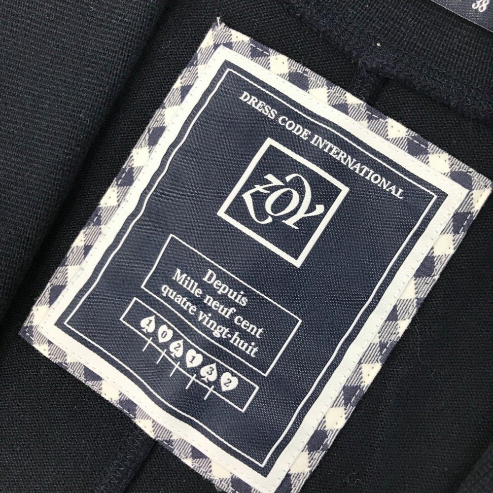 サイズ：38 ZOY ゾーイ テーラードジャケット ネイビー系