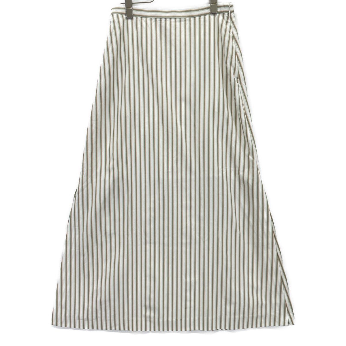 AURALEE オーラリー A9SS03TS WASHED FINX TWILL STRIPE LONG ｽｶｰﾄ 1