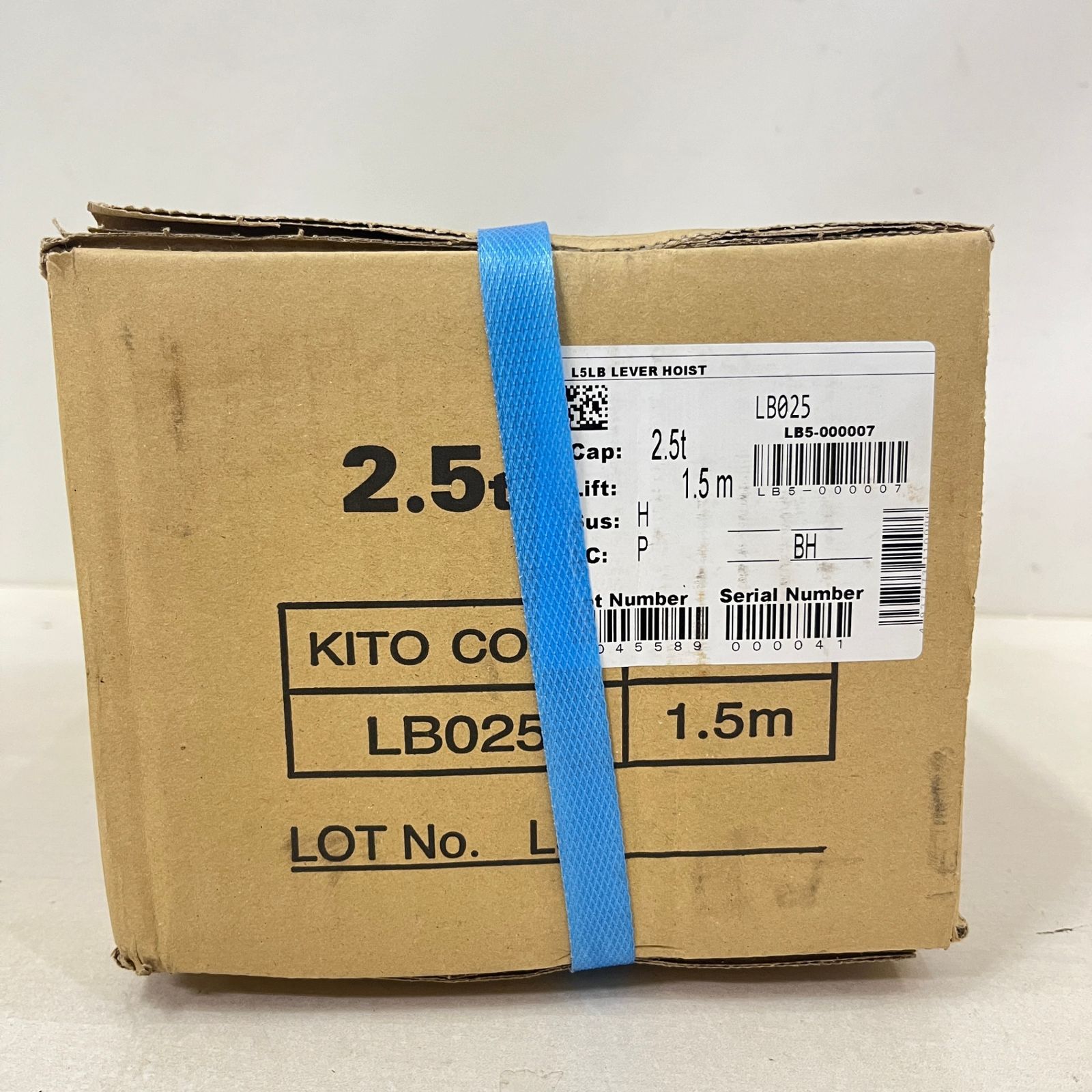 新品・未開封品】KITO レバーブロック LB025 定格荷重2.5t 揚程1.5m  