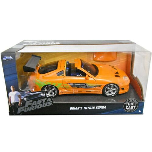 Jada Toys ブライアン　トヨタ・スープラ(オレンジ) Jada Fast & Furious 1:24 Diecast Car - Orange Toyota Supra w/Brian