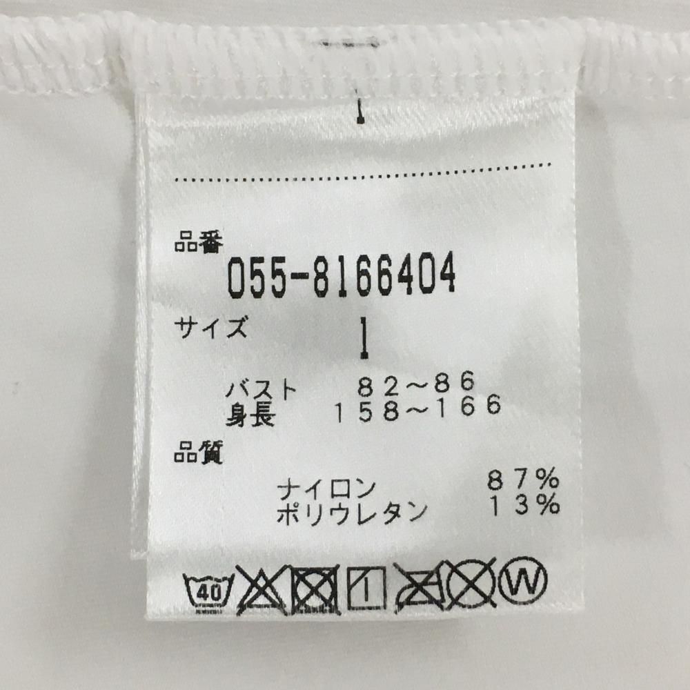 パーリーゲイツ インナーシャツ 白×ネイビー ロゴプリント パーリーゲイツ インナーシャツ 白×ネイビー ロゴプリント