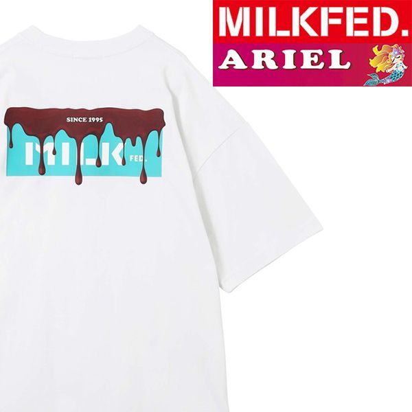 tシャツ Tシャツ ミルクフェド milkfed MILKFED MELT BAR LOGO WIDE S