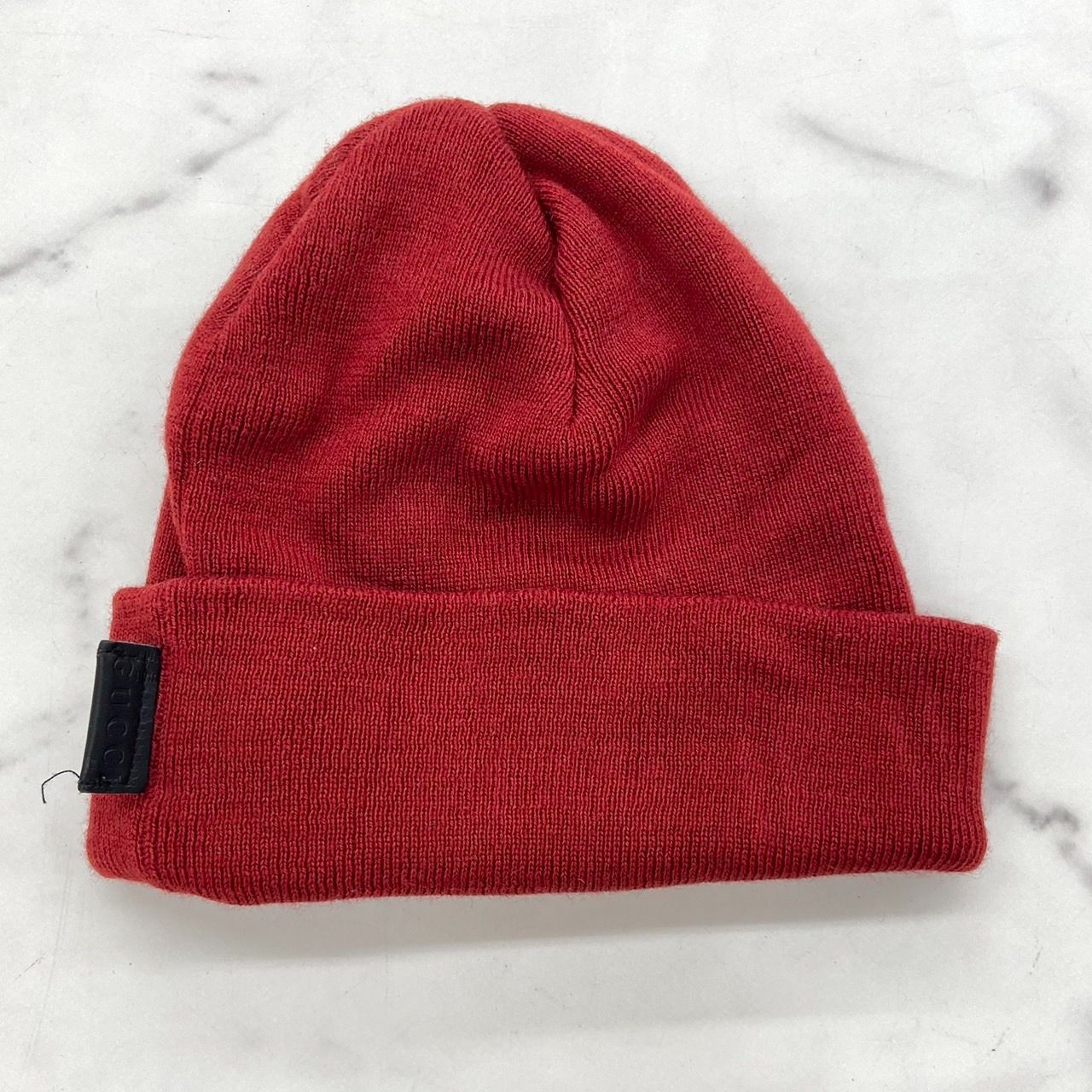 GUCCI グッチ ニット帽 キャップ カシミヤ混 レッド/ボルド系 Lサイズ 