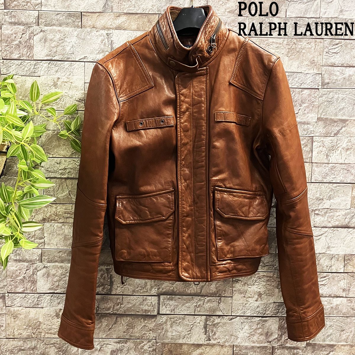 POLO RALPH LAUREN ラムレザー ライダースジャケット【G】. POLO RALPH LAUREN ポロラルフローレン レザー ライダース