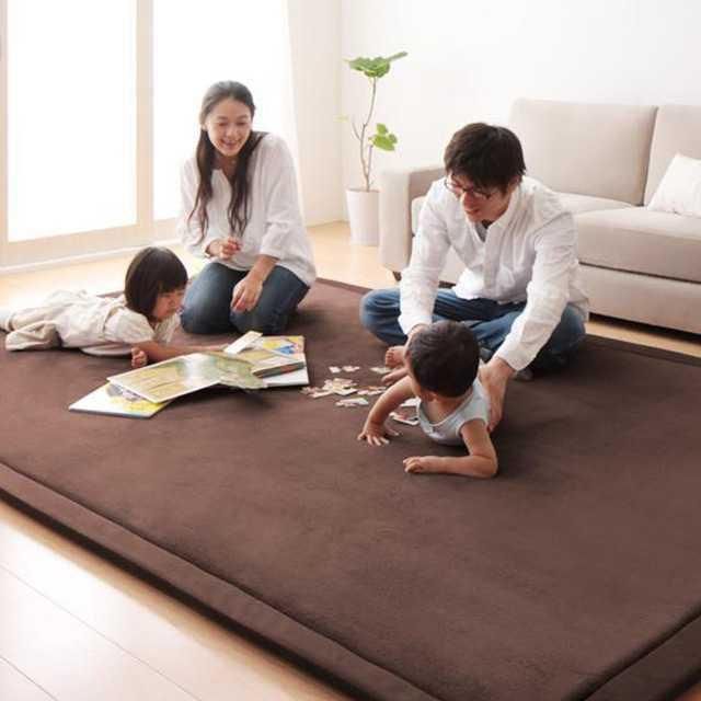 ラグ カーペット 厚手 低反発 子供20ｍｍ 200*220cmおしゃれ オールシーズン 防ダニ ラグマット 滑り止め付 もっちり フランネル 北欧