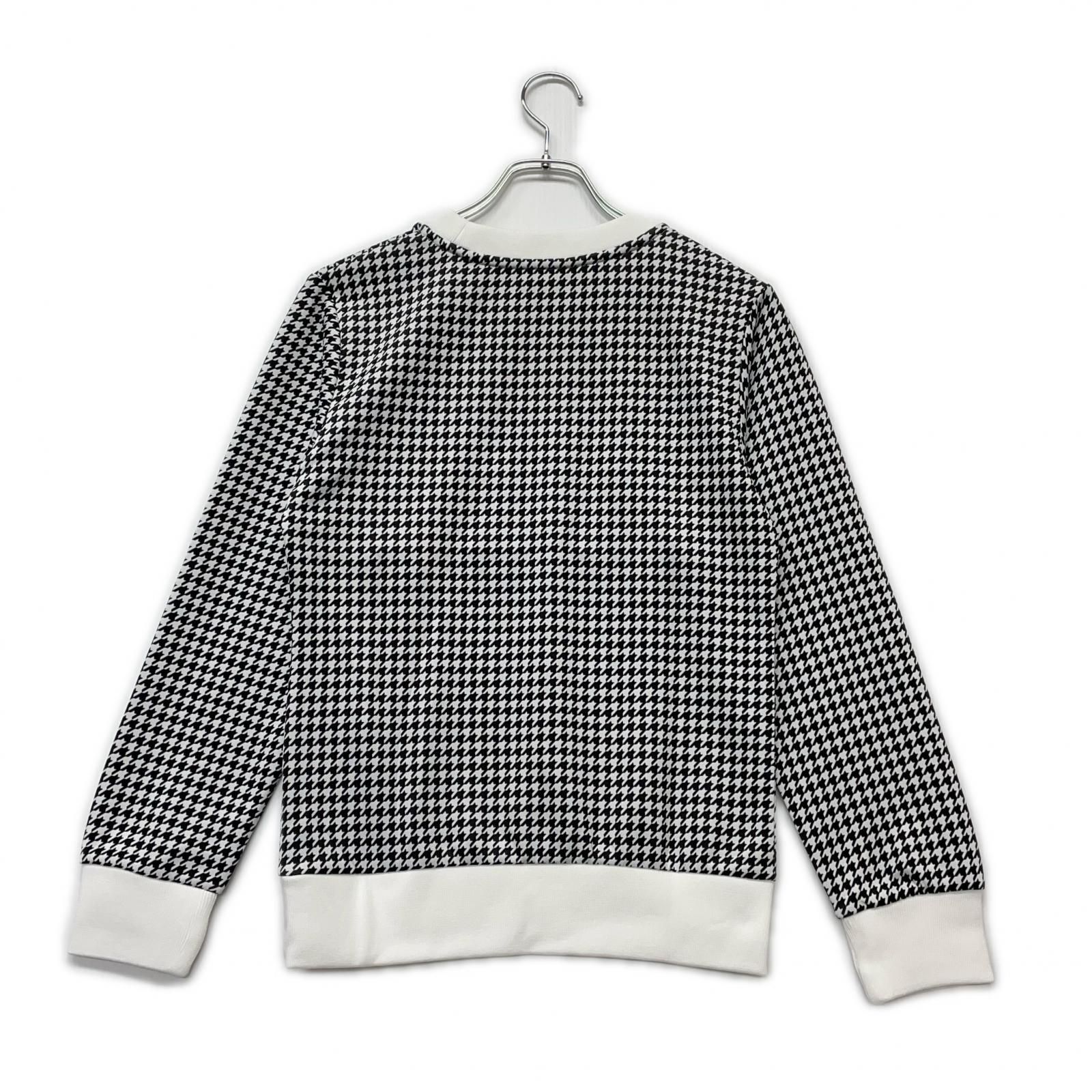 レディース ヴィ トゥエルヴ V12 スウェット 1 M 白×黒 千鳥格子 総柄 ダンボールニット ストレッチ WWW_NOITHATQUANGTHANH_NET