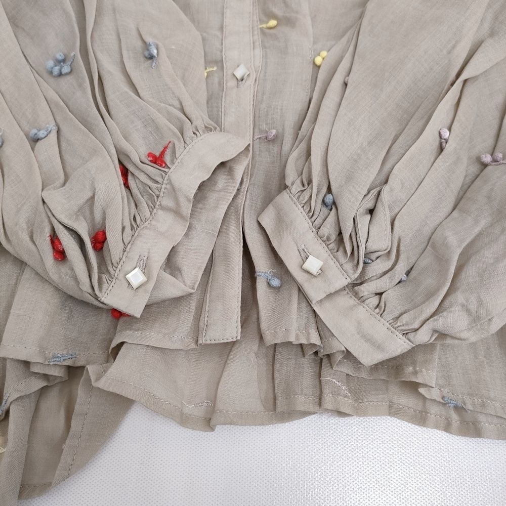 kijinokanosei ラミー刺繍タックブラウス