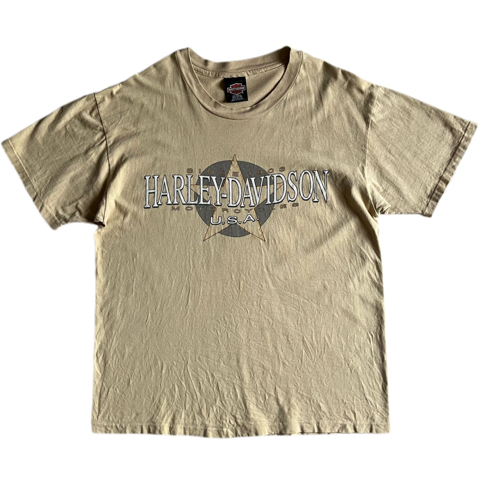 ハーレーダビッドソン　90s Tシャツ　ベージュ