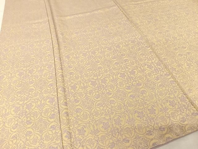 平和屋着物●伊と幸　松岡姫　風通お召　葡萄唐草文様　証紙付き　正絹　逸品　AAAX0351np 平和屋着物○伊と幸 松岡姫 風通お召 葡萄唐草文様 証紙付き 正絹 逸品