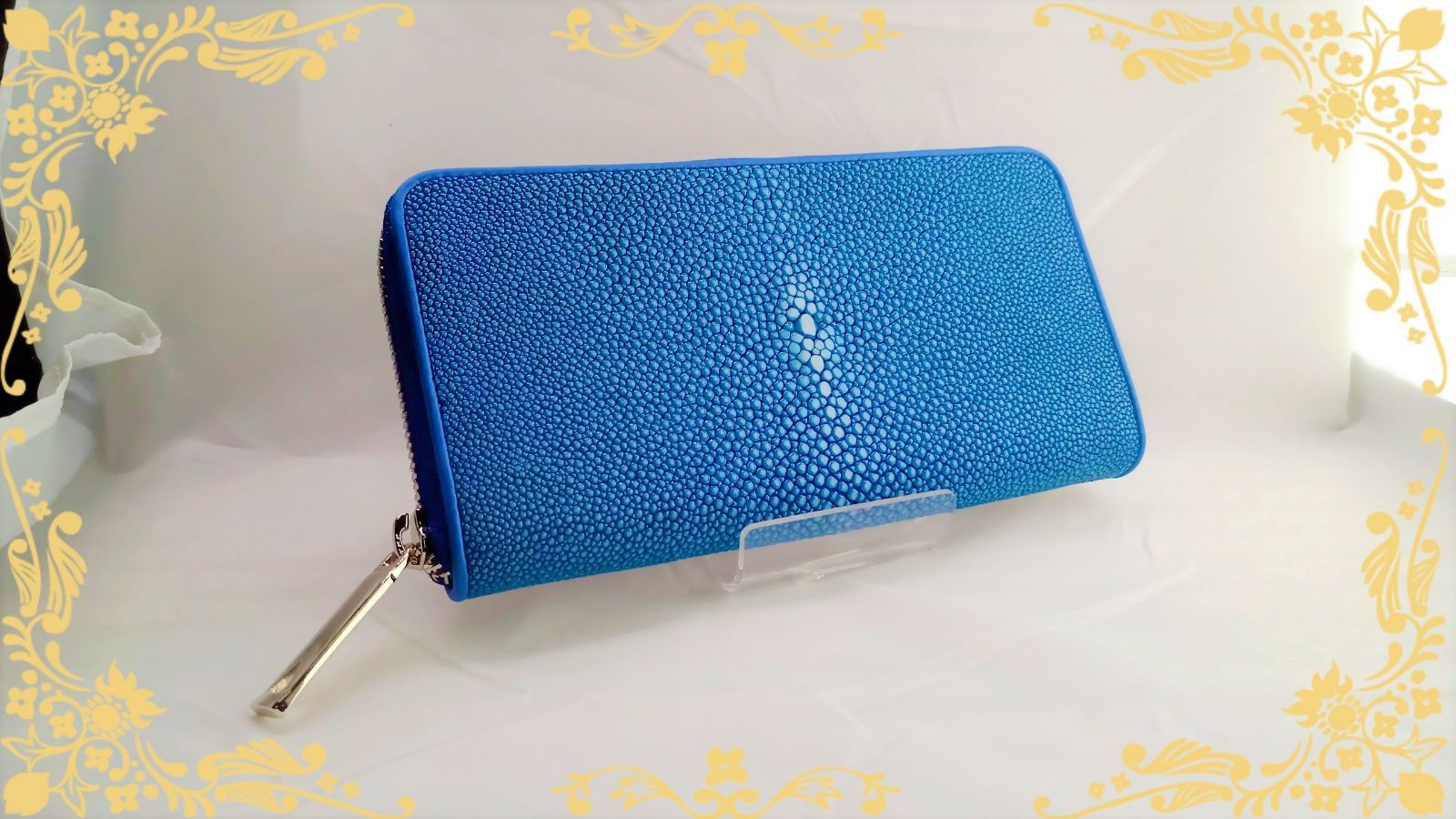 ★値下げ継続中★【新品・高級品】ガルーシャ長財布 キャビア シーブルー 新品・高級品】長財布 ガルーシャ ラウンドファスナー キャビア