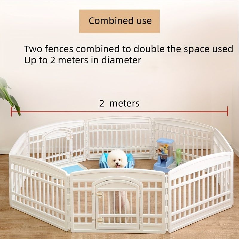 新着商品 小型犬用プレイペン - 子犬テディビション用の耐久性アルミニウム合金製室内フェンスciI