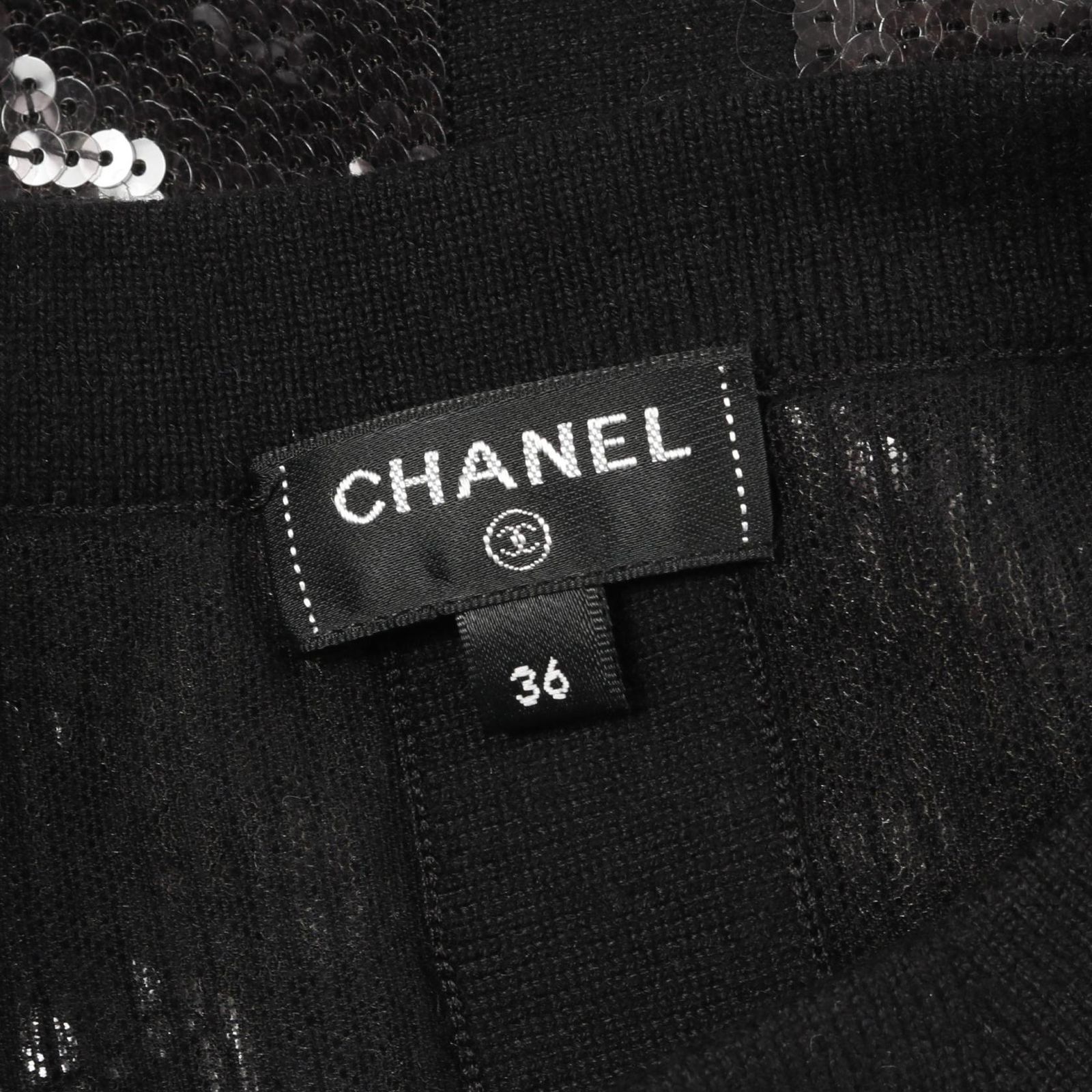 CHANEL シャネル ノーカラージャケット ココマーク スパンコール