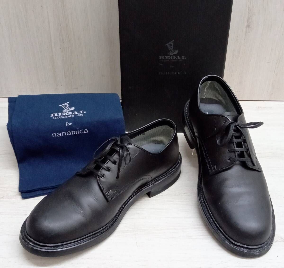 nanamica×REGAL|ナナミカ×リーガル|ドレスシューズ|GORE-TEX Plain Toe Shoes|ブラック|26cm