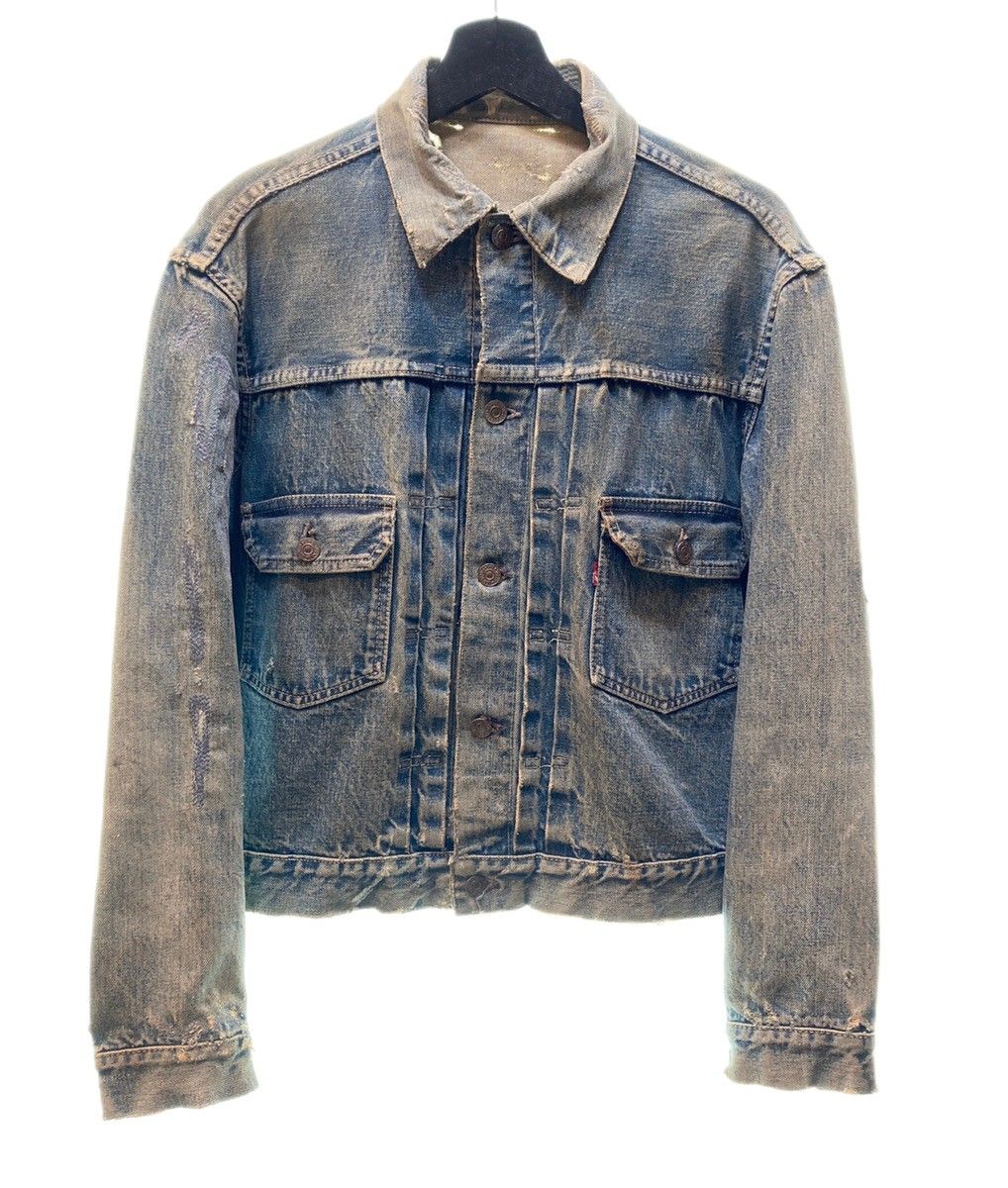 リーバイス Levi's 507XX 2nd original vintage denim jacket 50's~60's セカンド オリジナル ヴィンテージ デニムジャケット ハギ付き 両面タブ 紙パッチ  青 ジャケット 無地 ブルー 104MT-89