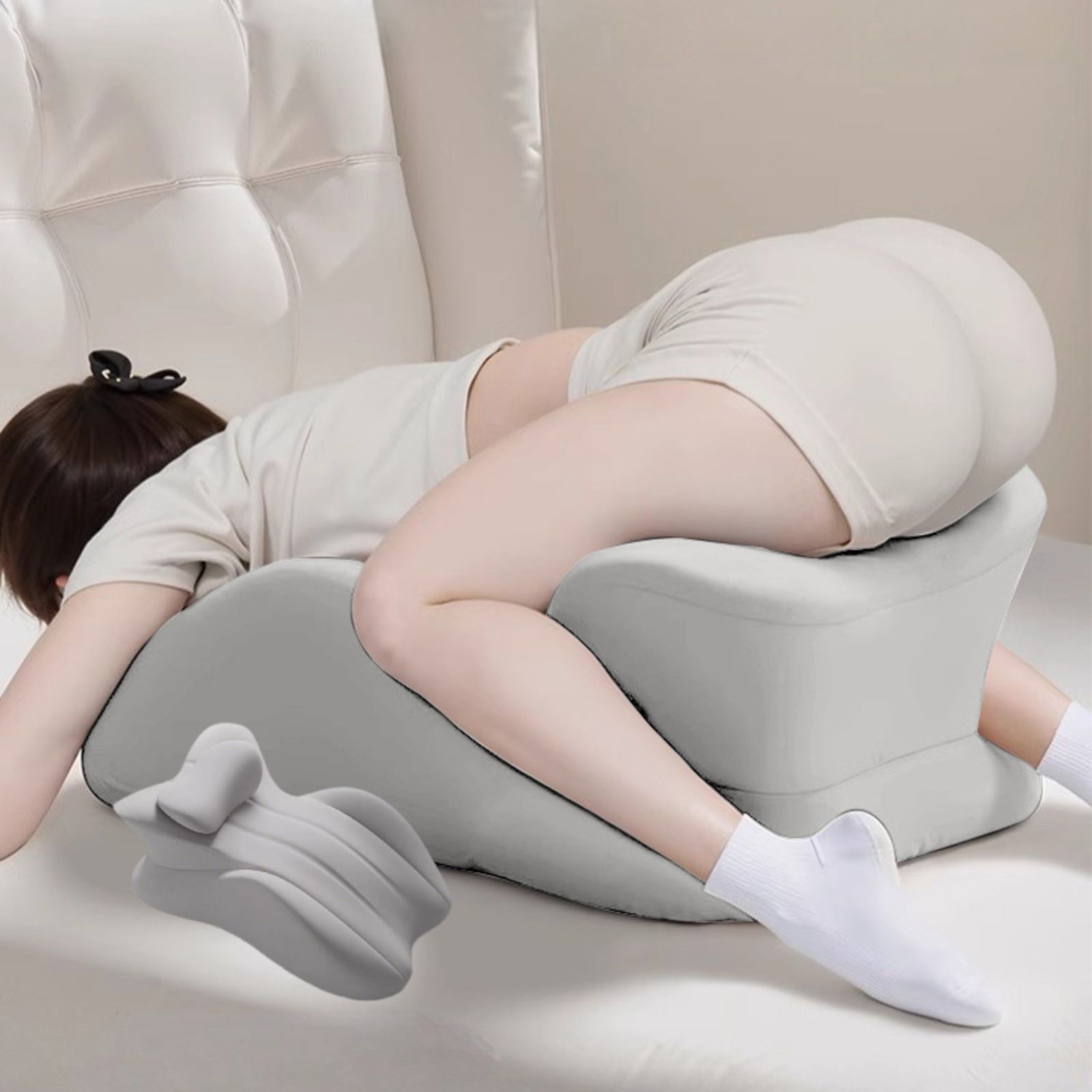 新品、未使用☘】多機能うつ伏せ寝枕 カップルクッション ゲーム