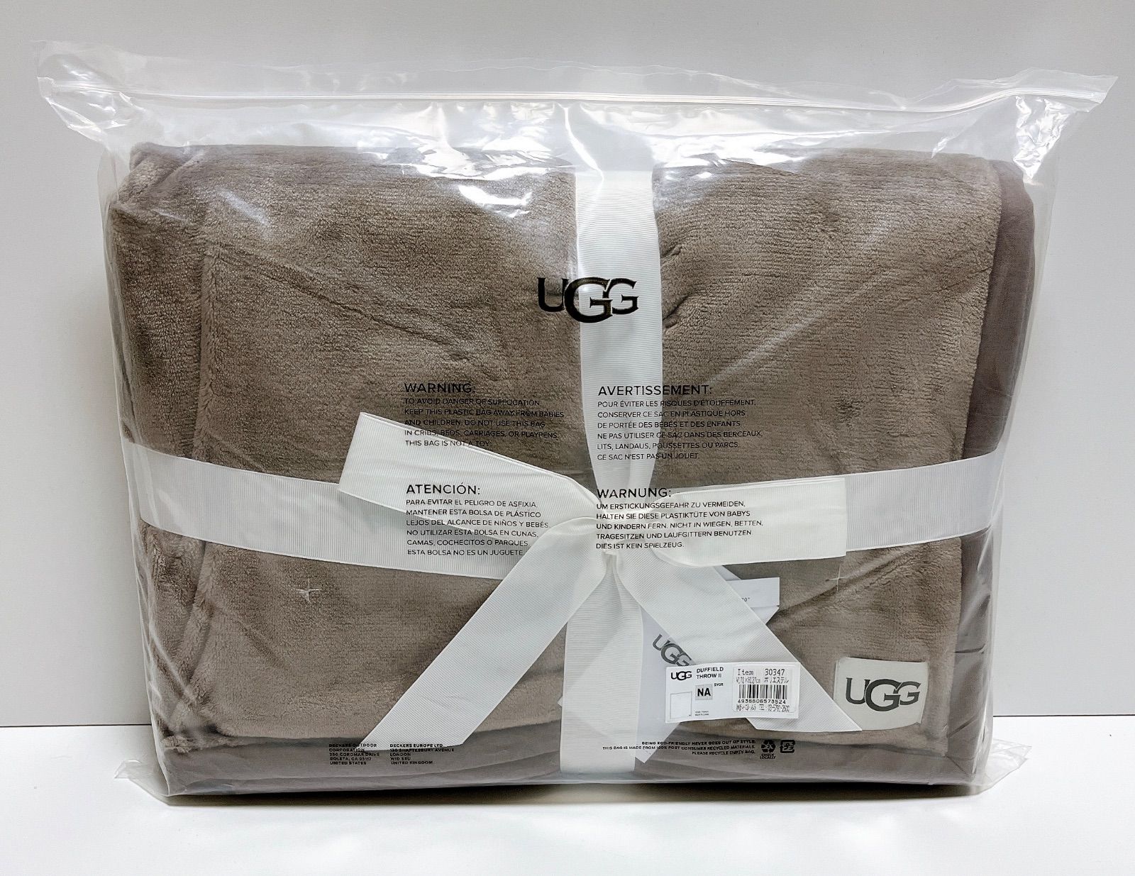 UGG アグ ダッフィールド スロー II 約127cm × 178cm ブラウン ブランケット ひざ掛け 毛布 コストコ