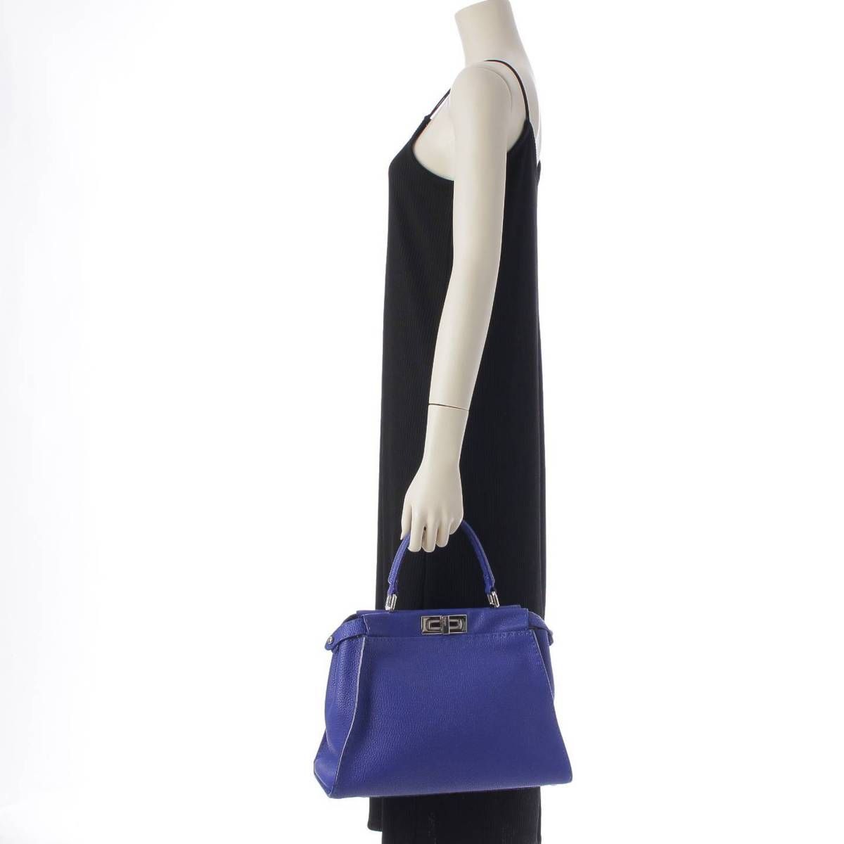 FENDI フェンディ ピーカブー セレリア 2WAYブルー★ゴールド金具 FENDI フェンディ ピーカブー セレリア 2WAYブルー☆ゴールド金具
