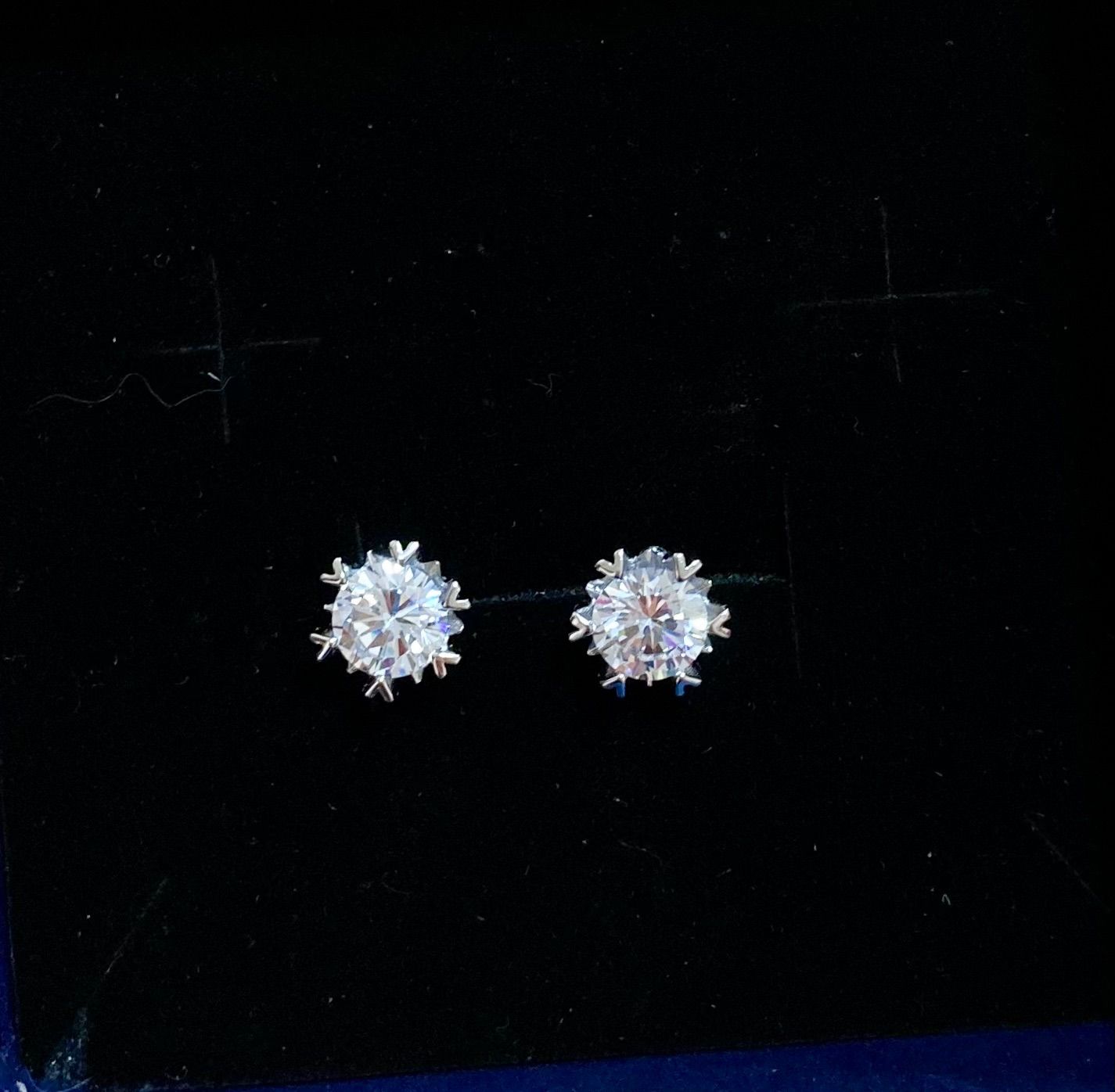 GRA鑑定書】2点セット モアッサナイト ネックレス ピアス 1ct ダイヤ 