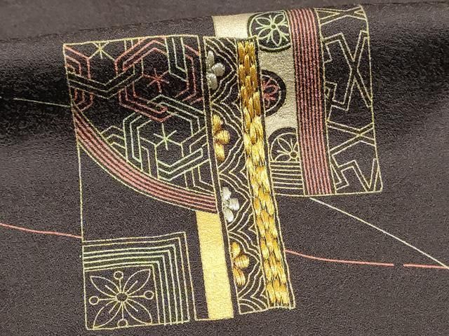 平和屋着物○訪問着 地紙短冊重ね花蝶文 暈し染め