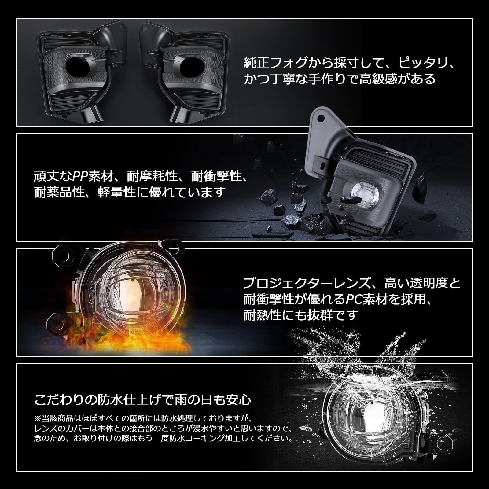 数量限定】OPPLIGHT ハイエース 200系 LEDフォグランプ ユニット 200系 