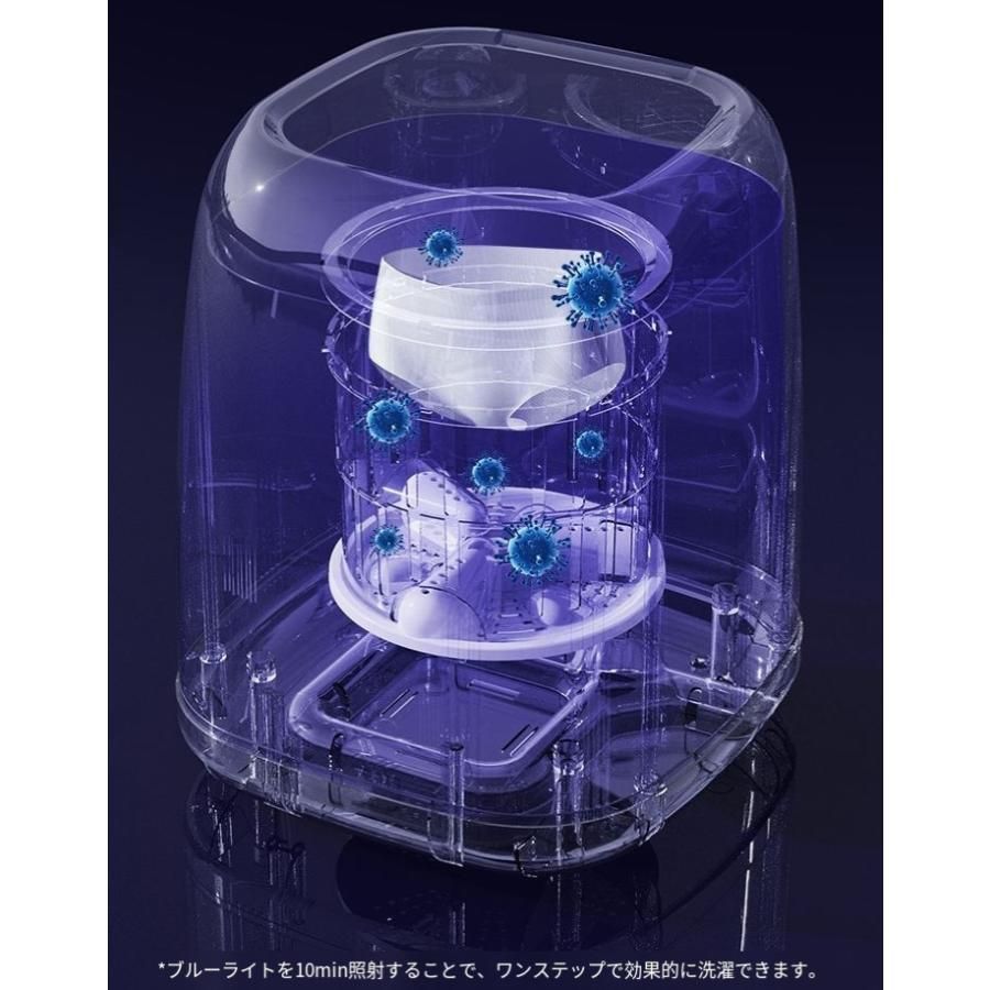 9Lミニ洗濯機 脱水機能付き 知能波輪 ブルーライト 簡単操作