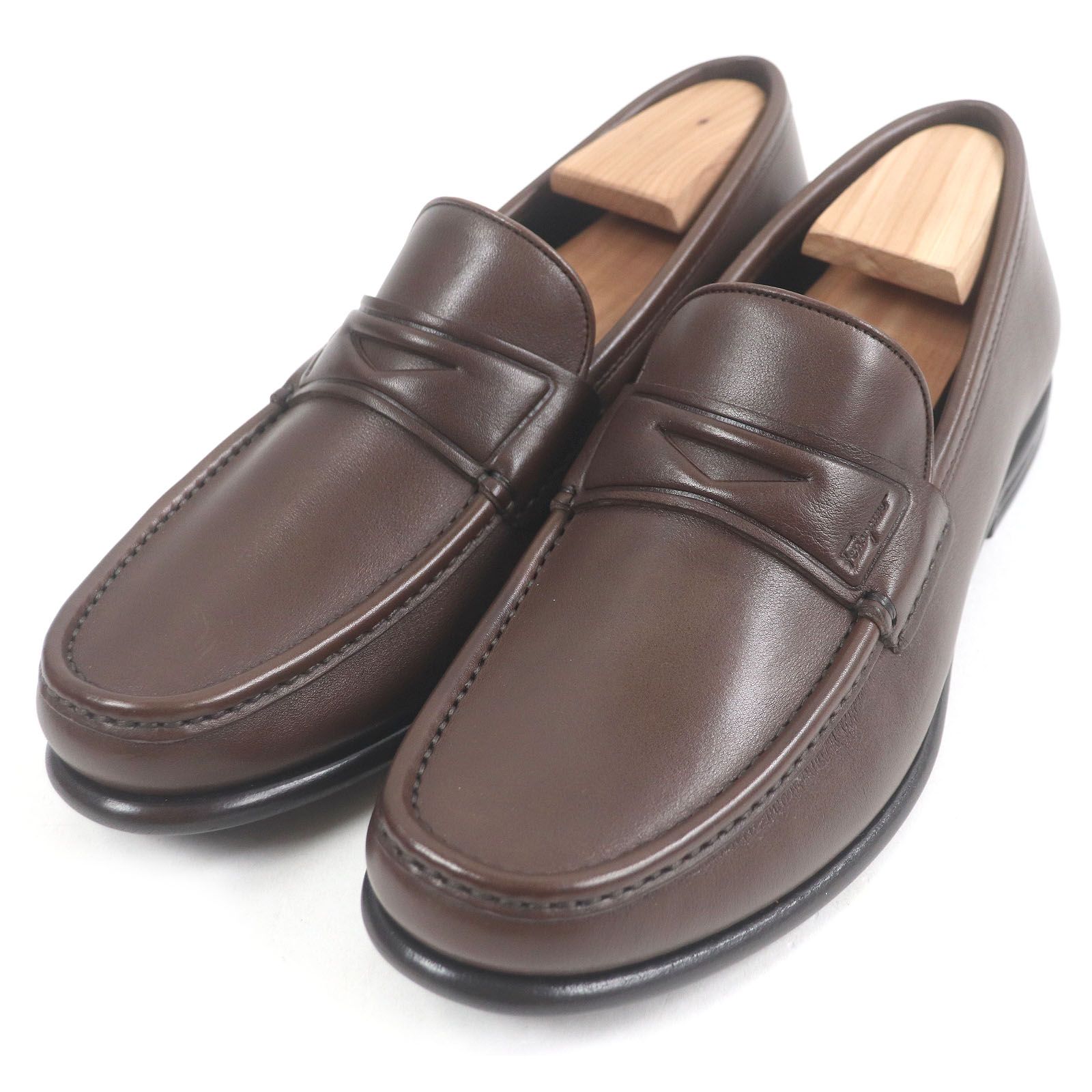 未使用　サルヴァトーレ　フェラガモ　ローファー　メンズ　ブラウン　6EE 極美品□Salvatore Ferragamo サルヴァトーレフェラガモ レザー