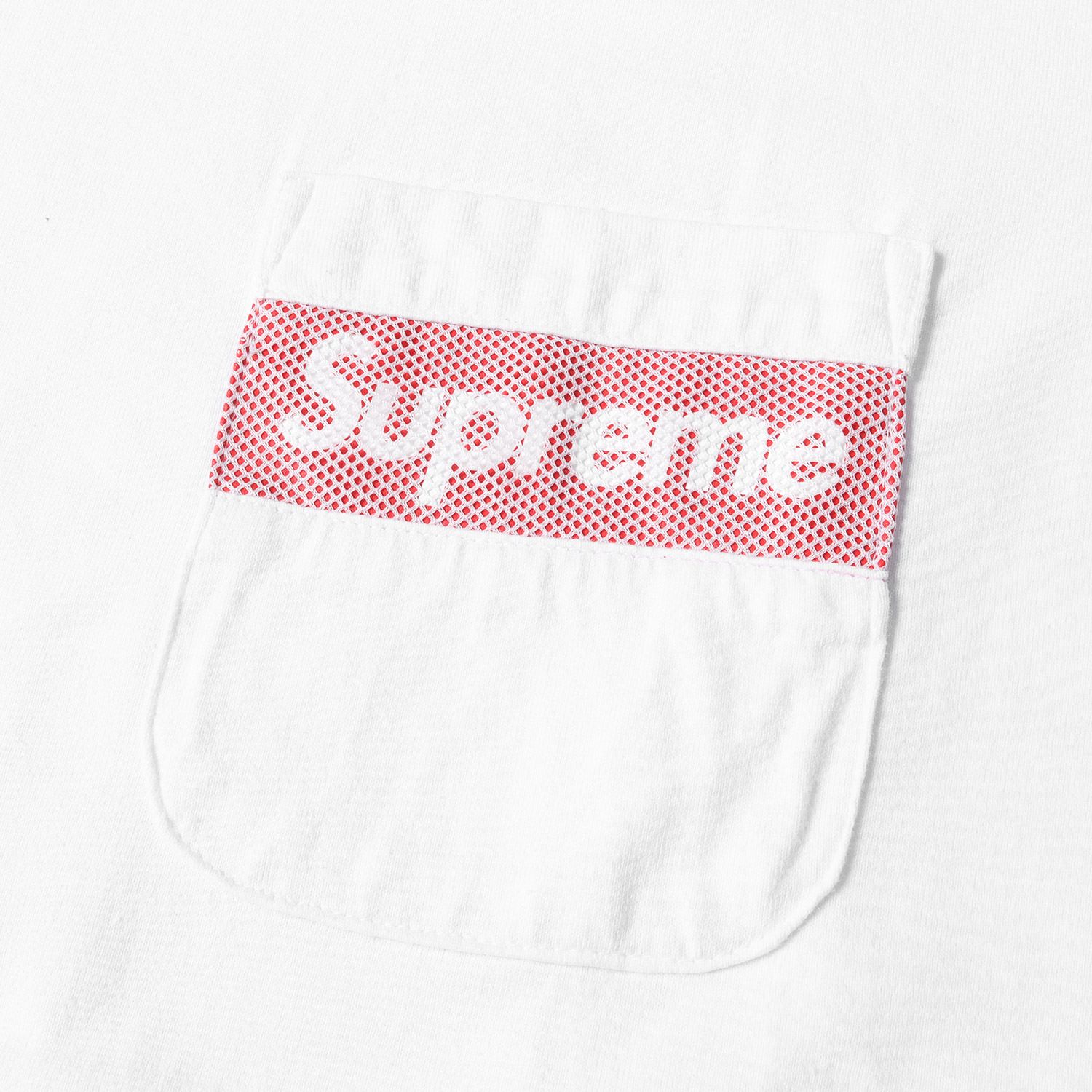 窪塚着用 新品 Supreme Mesh Stripe Shirt White Supreme Mesh