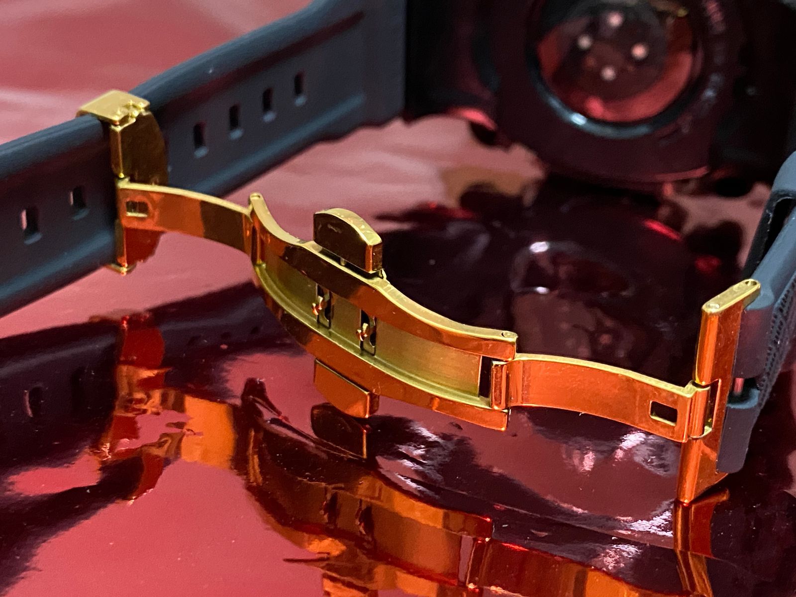 Apple Watchカバーケースアップルウォッチラバーベルトバンドブラック