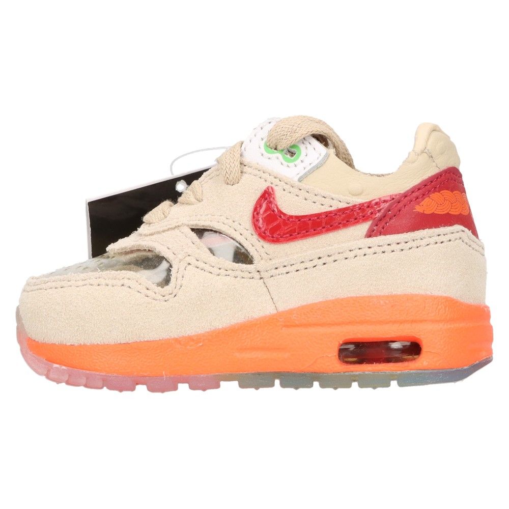 NIKE (ナイキ) ×CLOT TD Air Max 1 KISS OF DEATH TD エアマックス1 キス オブ デス ローカットスニーカー アイボリー US3C/9 DH2492-100