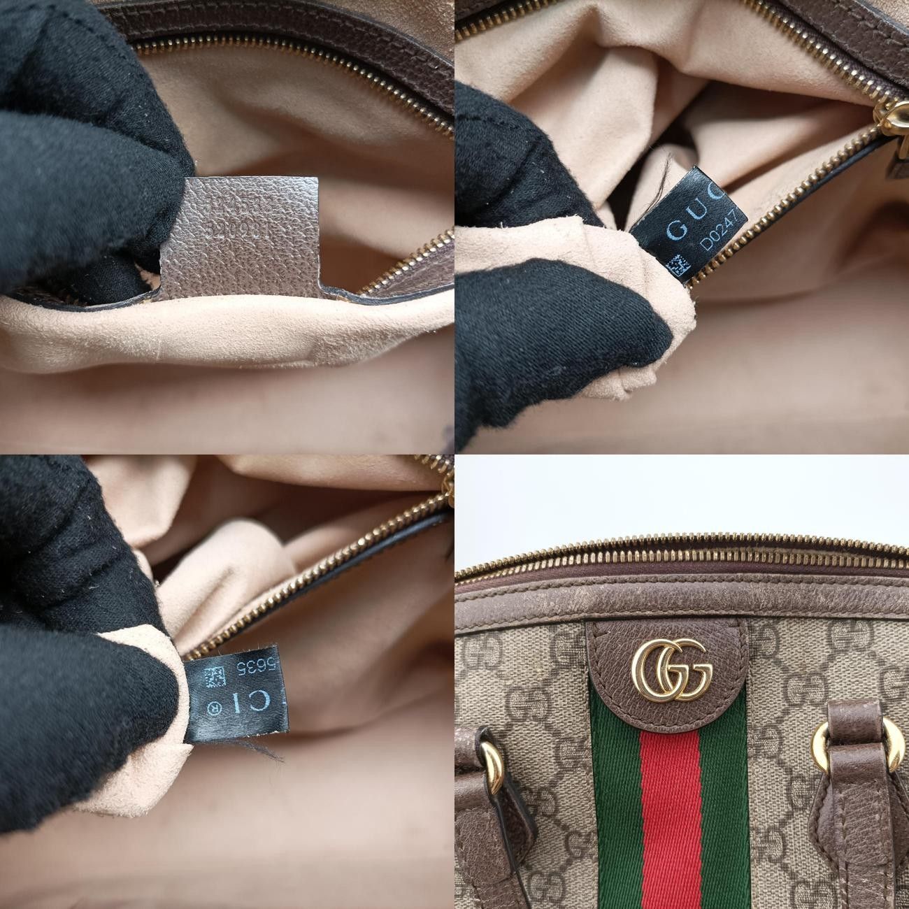 グッチGucciオフィディアブラウンPVCコーティングキャンバス×レザー524533D024715635