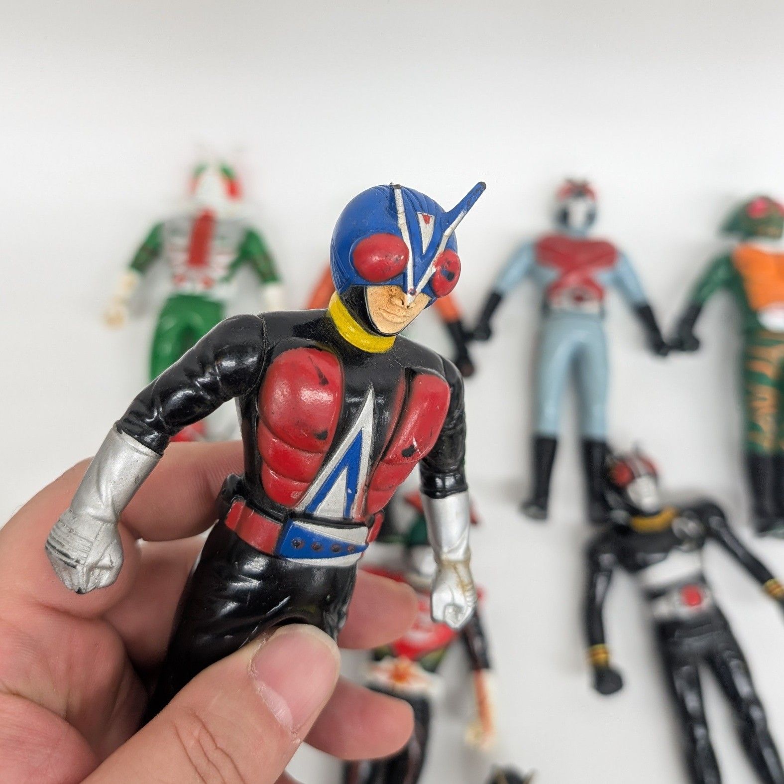仮面ライダー フィギュア　ソフビ 当時物 セット 大量 19体セット 仮面ライダー フィギュア ソフビ 当時物 セット 大量 19体セット