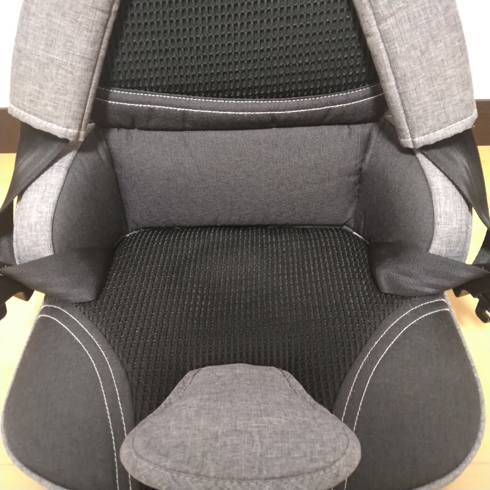 美品】日本育児 トラベルベスト evo サンドグレー 収納袋付き