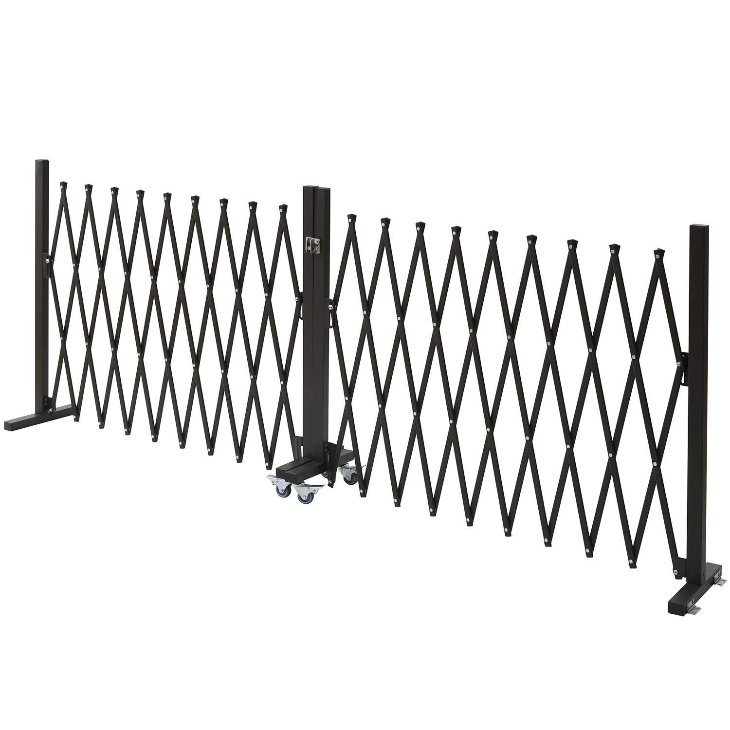 目隠しフェンス アルミ アコーディオンフェンス ルーバー 衝立 アルミ製 屋外 駐車場 キャスター付き 玄関 組立簡単 5m 安全柵 防犯対策 伸縮フェンス ガーデンマスター ダークブラウン ガーデンマスター Gardenmaster KT-50YMBR