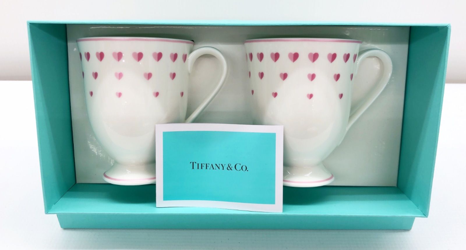 値下げ！【未使用】TIFFANY ティファニー ピンクハートマグカップ♥️ ティファニー TIFFANY&Co ピンクハートマグ ペアマグカップ コーヒー