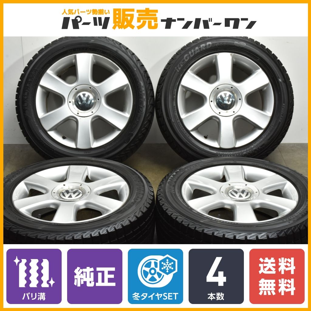 【バリ溝】VW ゴルフ トゥーラン 純正 BBS製 16in 6.5J +50 PCD112 ヨコハマ アイスガード iG52C 205/55R16 品番:1T0601025C 即納可能
