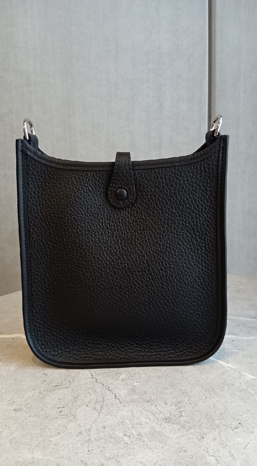 【HERMES】エヴリンTPM/ノワール/シルバー金具 エルメス ミニエヴリン TPM ノワール トリヨンクレマンス