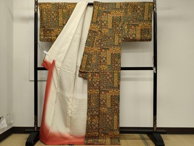 平和屋着物○上質な小紋 縞 正絹 逸品 CAAW7745yc 平和屋着物□上質
