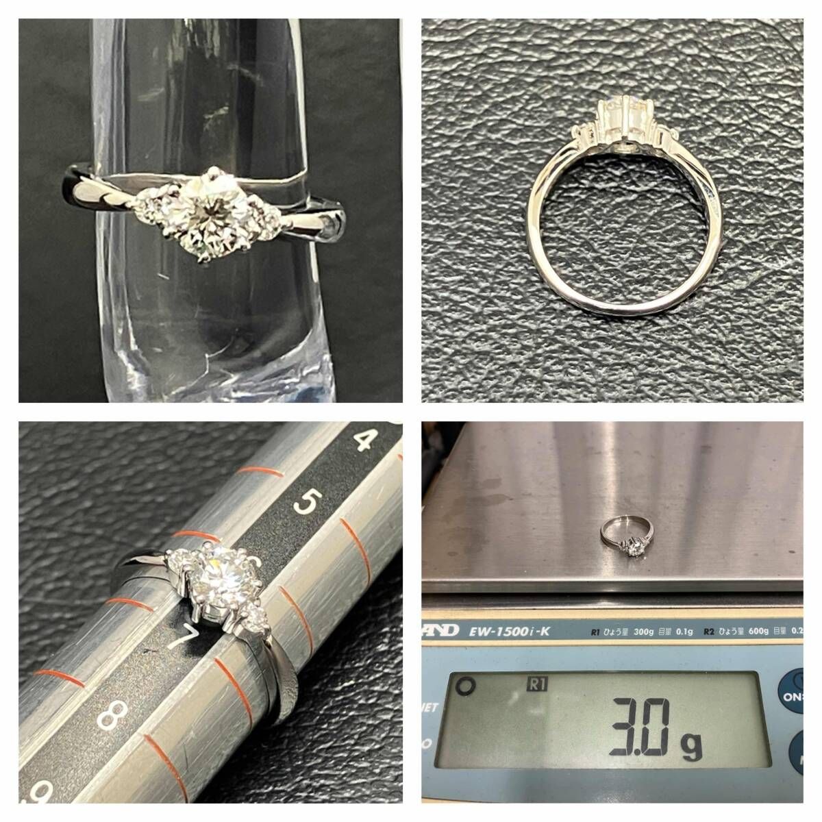 鑑定書付き 新品仕上済み ダイヤ 0.439ct 0.08ct デザイン