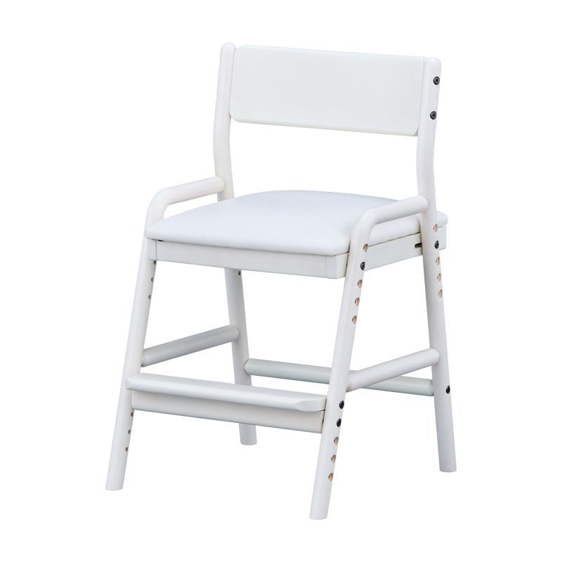 キッズチェア　デスクチェア　学習チェア　学習イス　チェア　イス　木製　高さ調整【FIORE-KD-2 DESK CHAIR (WH)】
