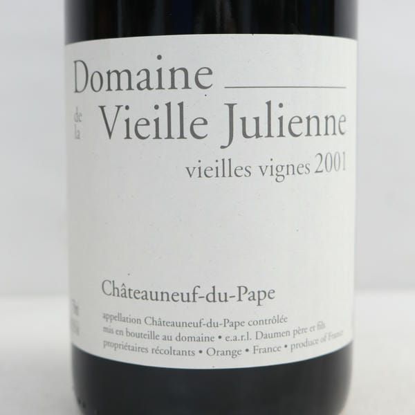 Domaine de la Vieille Julienne（ドメーヌ ド ラ ヴィエイユ ジュリエンヌ）シャトーヌフ デュ パプ ヴィエイユヴィーニュ 2001 15.5% 750ml F24G230145