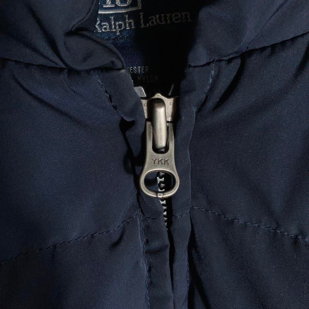 RALPH LAUREN ダウンジャケット フルボリューム 刺繍ロゴ 紺 M