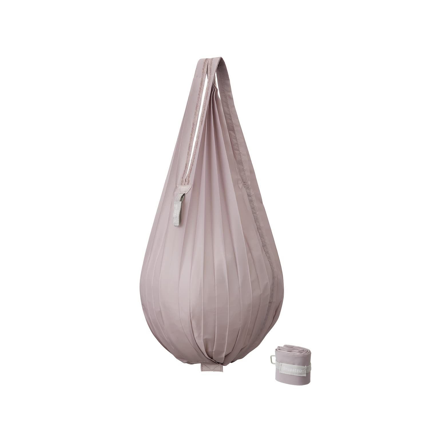 【売切注意！お急ぎ下さい】(ヌードピンク) 12L シュパット エコバッグ ミニマルバッグDrop 折りたたみ Shupatto 買い物袋 (ドロップ [マーナ] 縦型/大容量)