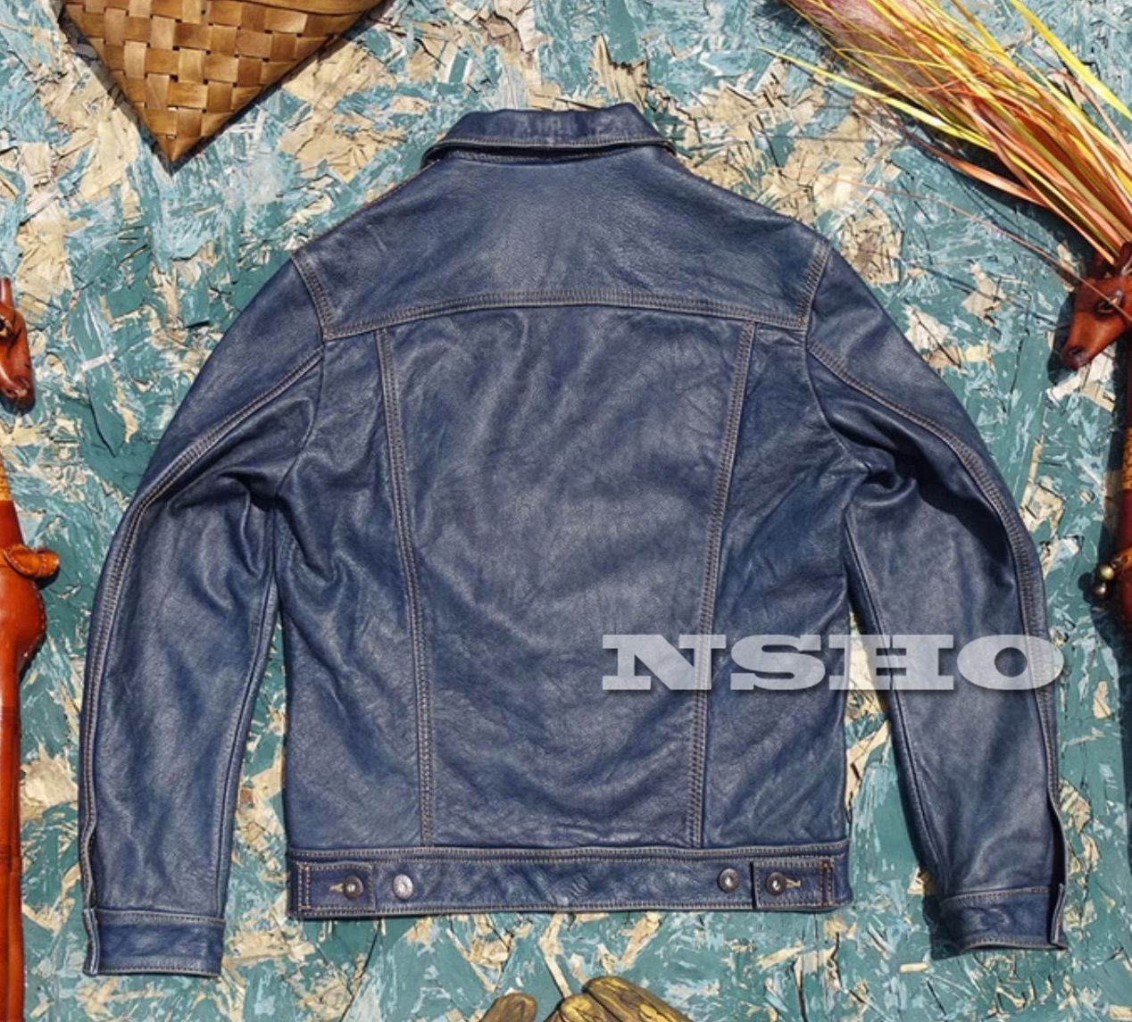 インディゴ 茶芯カウハイド 50's サードタイプ Gジャン ライダース ギフト レザージャケット 557 3rd Type 牛革