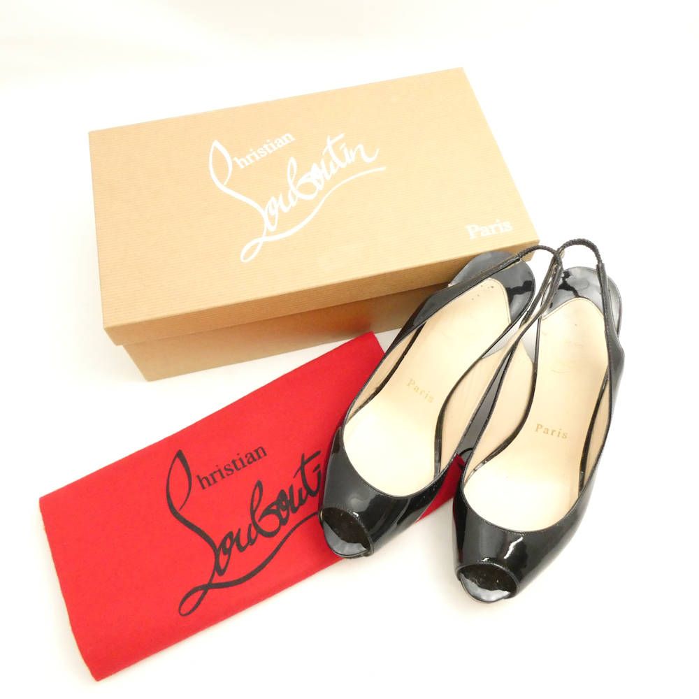 Christian Louboutin ルブタン サンダル 35 22cm相当 パテントレザー